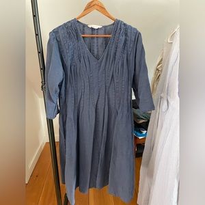 Linen Pintuck Dress